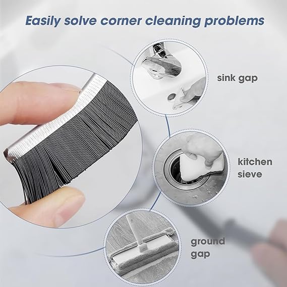 2 Pcs Set – Multi Function Gap Cleaning Brush / Cleaning Brush Hard Bristle Crevice Cleaning Brush Multifunctional Gap Cleaning Brush For Bathroom, Faucets, Kitchen Sink, Tiles, Window Groove (random Color)
