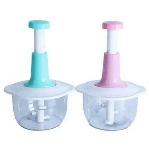 Hand Pat Food Processor / Hand Push Chopper Machine Food Processor Vegetable Chopper 1500ml & 2000ml Capacity (random Color)