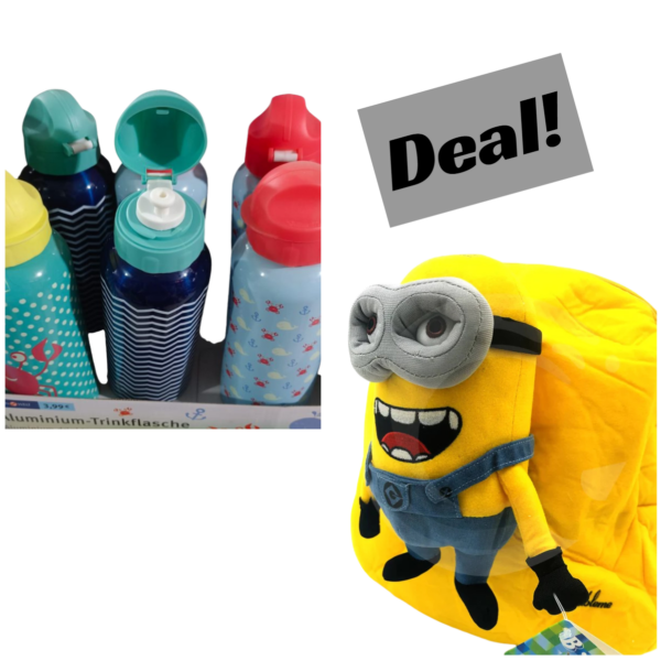 Adorable Mini Cartoon Plush Toy with Kids' Bags & 500ml Aluminum Water Bottle – Perfect for Fun and Function!