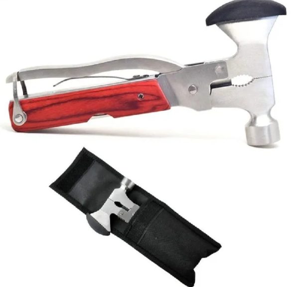 9 In 1 Stainless Steel Screwdriver Hatchet Axe Hammer Plier Pocket Hand Tool Portable Folding Outdoor Multi Tool