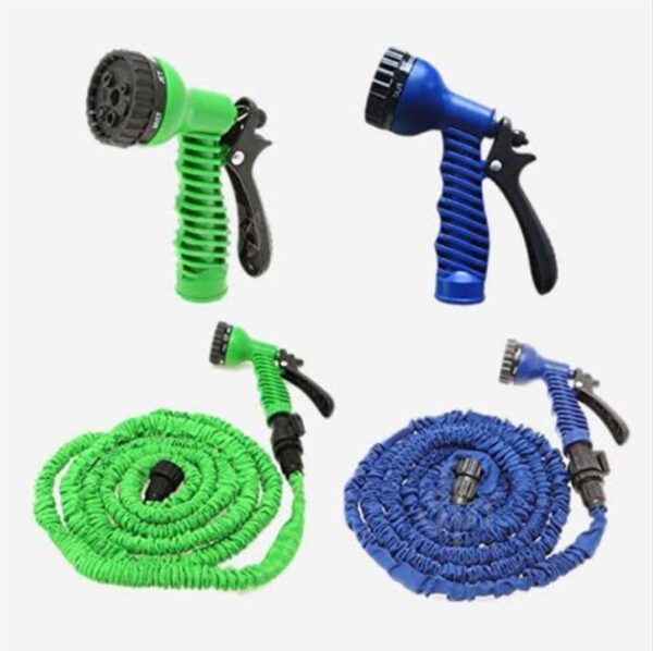 Magic Hose Pipe | Water Spray | Pressure Water Spray Jet Gun | Expandable, Flexible Garden Water Hose For Car Wash, Bike Wash, Home And Garden 200 Ft (random Color)