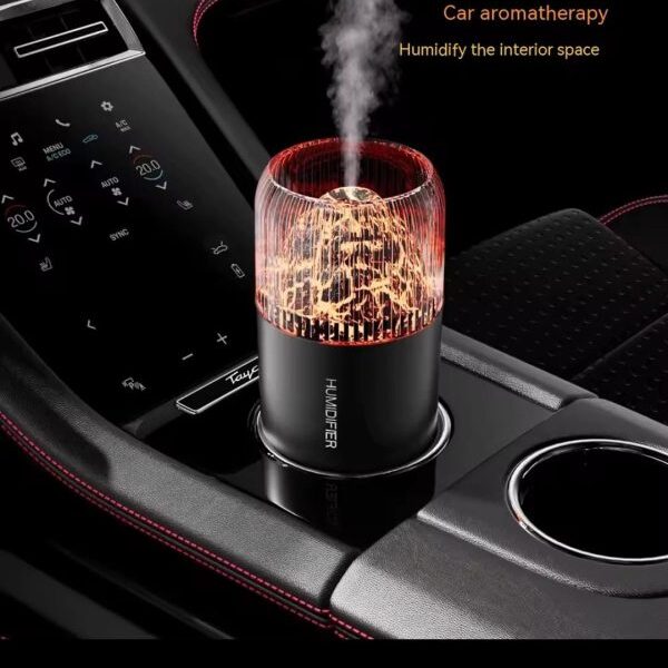 Volcano Usb Mini Air Humidifier Car Mist Spray Maker Aroma Essential Oil Diffuser Purifier Colorful Night Live(random Color)